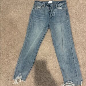 Pistola Light Blue Distressed Ankle Jeans